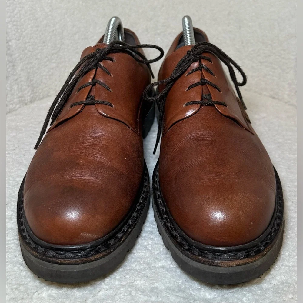 Mephisto men’s brown cognac leather oxfords shoes work office casual lace‎ up 9